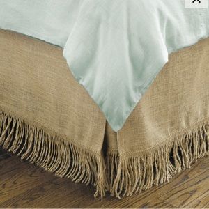 Ballard Fringe Burlap Bedskirt